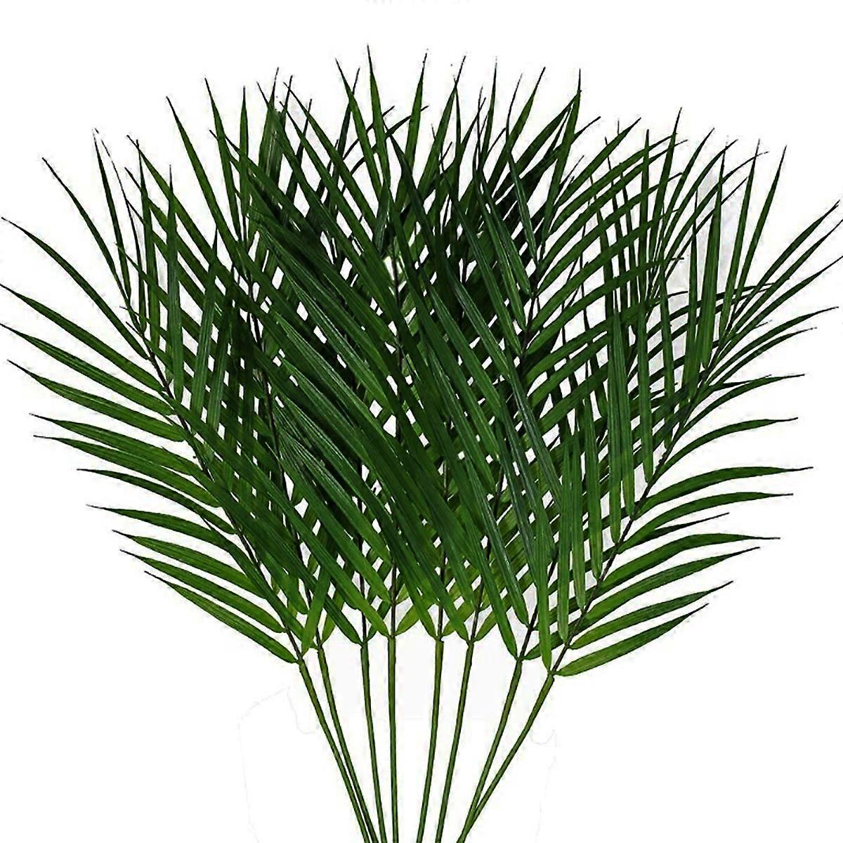 8 Pieces Artificial Areca Palm Leaves Stem Greenery