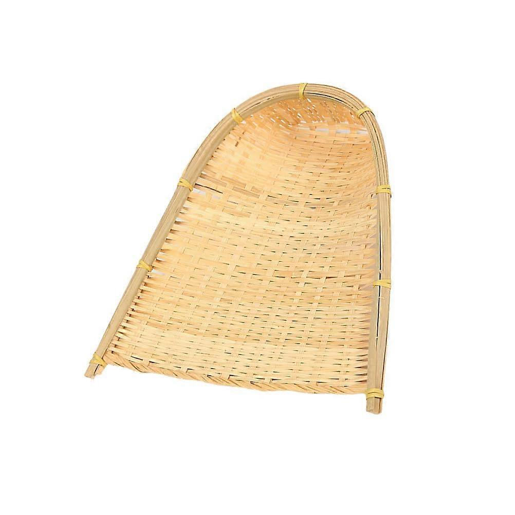 Bamboo Weaving Dustpan 2-Piece Set, Mini Chinese Dustpan, DIY Art Painting, Bamboo Dustpan Model 12DW1H8S46A6KU09WC