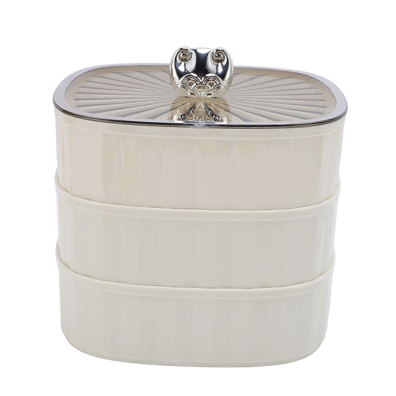 Dry Fruit Tray 3 Layer Multi Compartments Divided Serving Tray Storage Container for Stud Earrings Rings Necklaces Nuts Candies