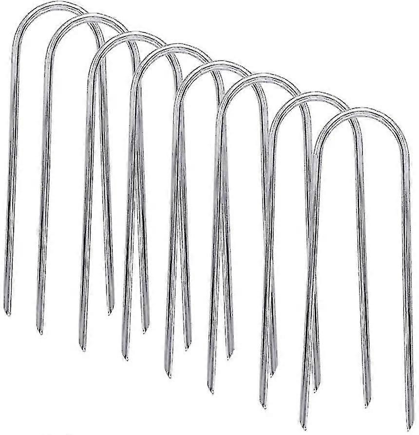 8pcs Trampolines Wind Stakes Heavy Duty U Type Sharp Ends Safety Ground Anchor