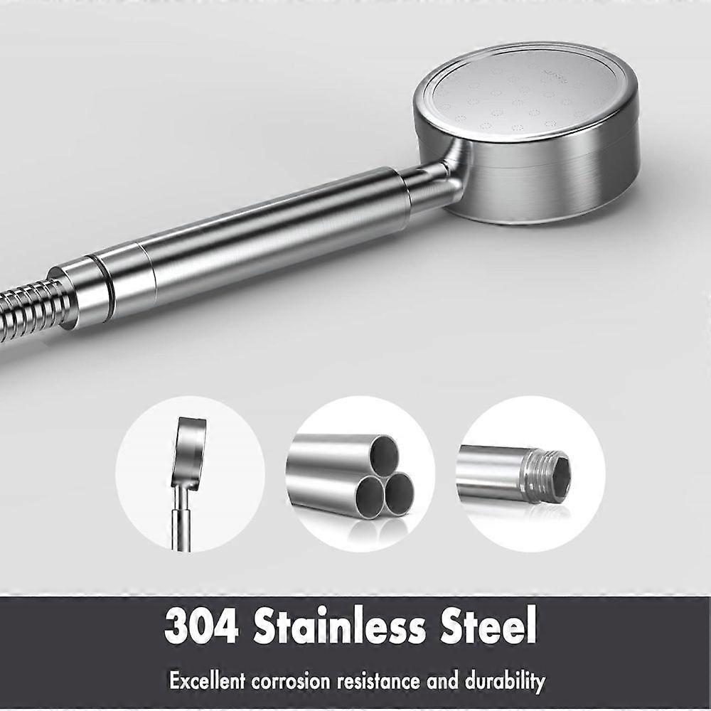Hochdruck Regenduschkopf 15,2 Cm - Gebürstetes Nickel, 90 Selbstreinigende Düsen, Werkzeuglos Montierbar