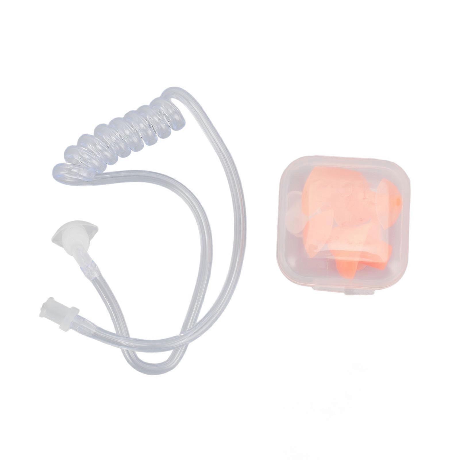Security Earbud High Elasticity Lightweight Comfortable Acoustic Coil Tube Earpiece for 2 Way Radio
