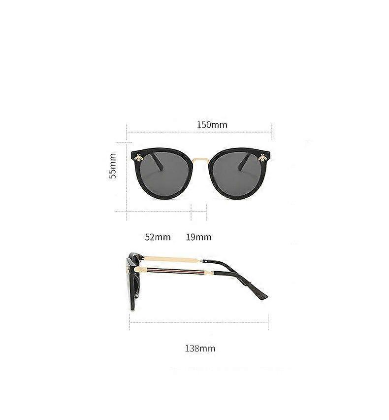 Fashion Square Oversized Flat Top Sunglasses With Side Lens Integrated For Women Men