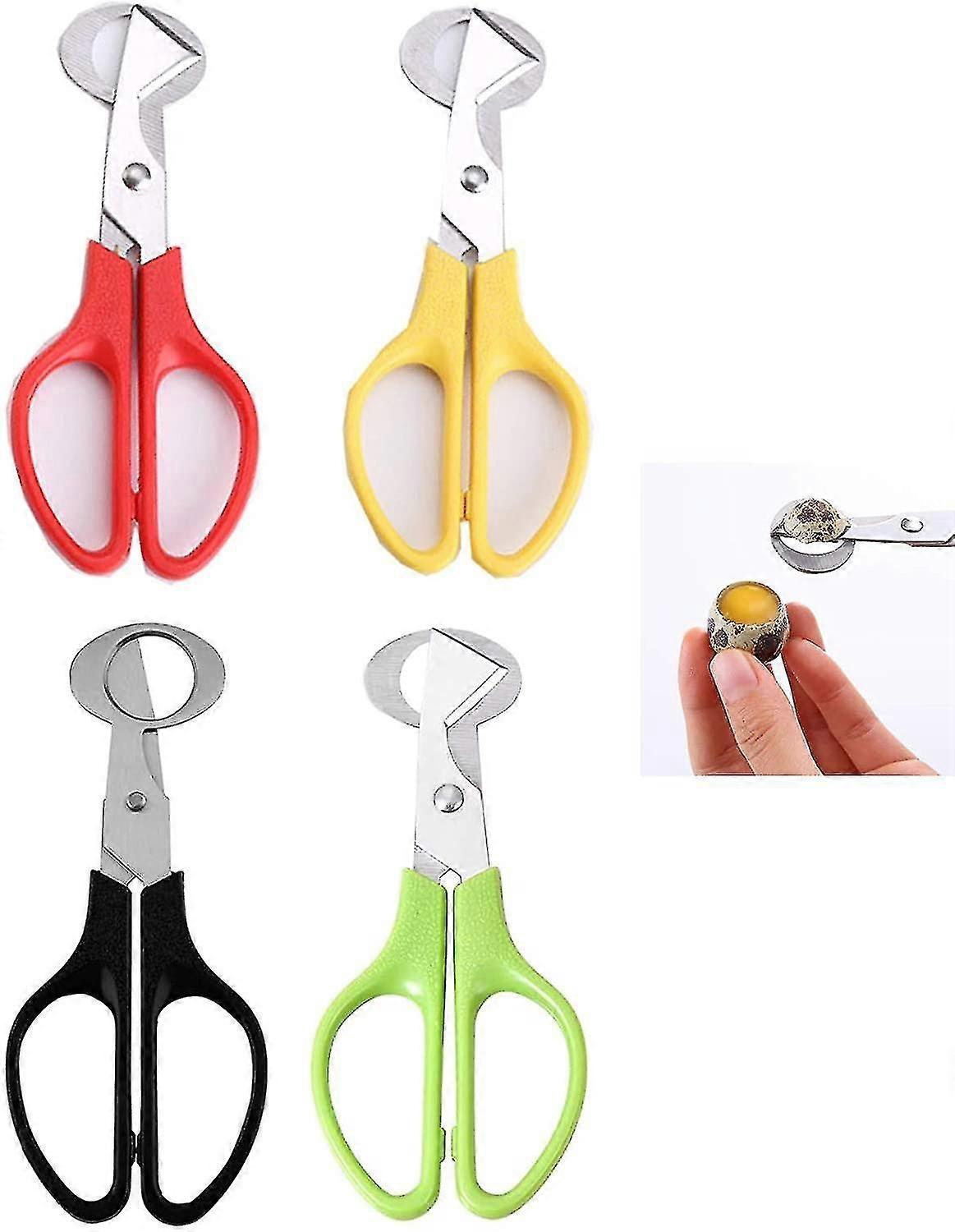 4pcs Stainless Steel Egg Scissors Egg Shell Cutters Quail Egg Scissors Quail Egg Opener