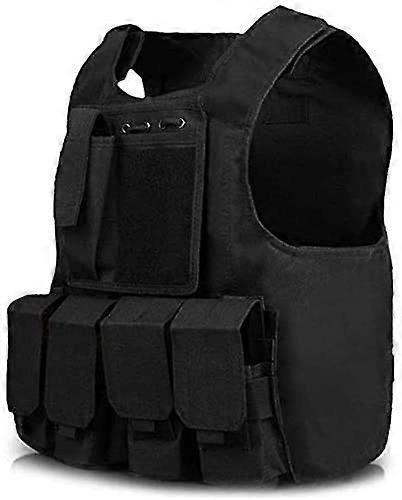 Kids Tactical Vest Kit Woodland Camo Combat Assault Waistcoat Army/Military/Police Style, Adjustable and Multi-Colors