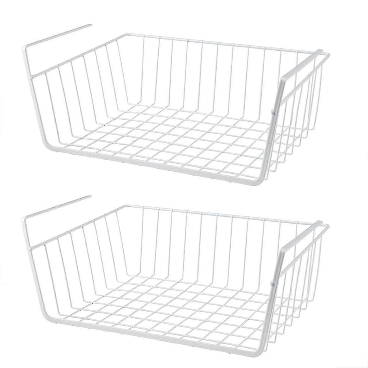 Hanging Basket Under Cupboard Kitchen Shelf Table Partition Storage Basket Desktop Storage Rack