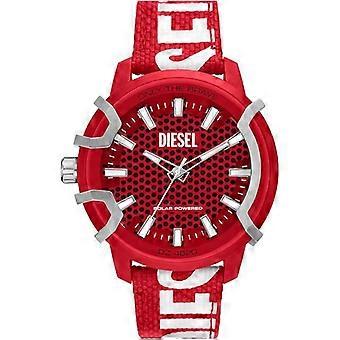 Horloge - Diesel - DZ4620 - Rode wijzerplaat - Stoffen band - Waterdichtheid 5 ATM