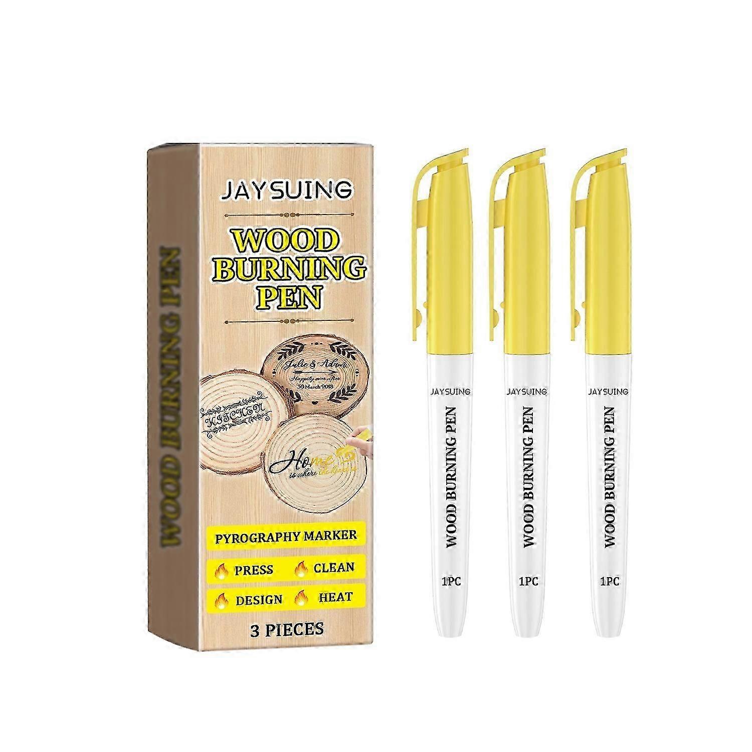 Jaysuing pyrography marker pen wood mark art effect jiaoji pen art handmade DIY wood pyrography pen