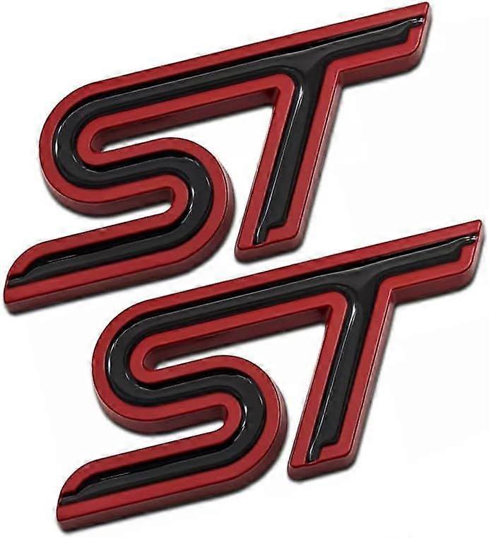 2025 Latest Model 2 Pack Metal ST Logo Car Hood Truck Door Side Badge 3D Emblem