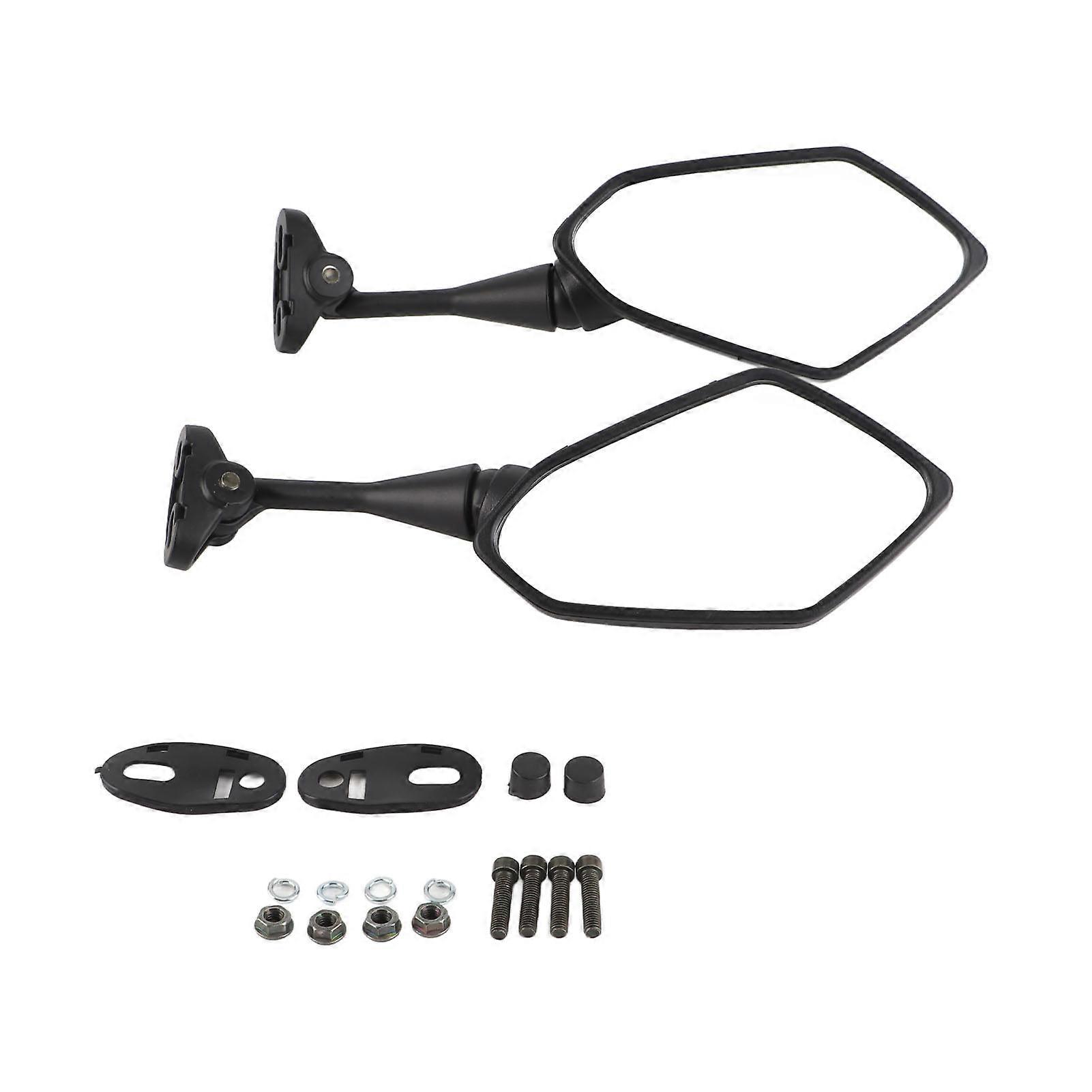 1 Pair Motorcycle Rearview Side Mirrors Carbon Fiber Style Replacement for HYOSUNG GT125R GT250R GT650R GT650S