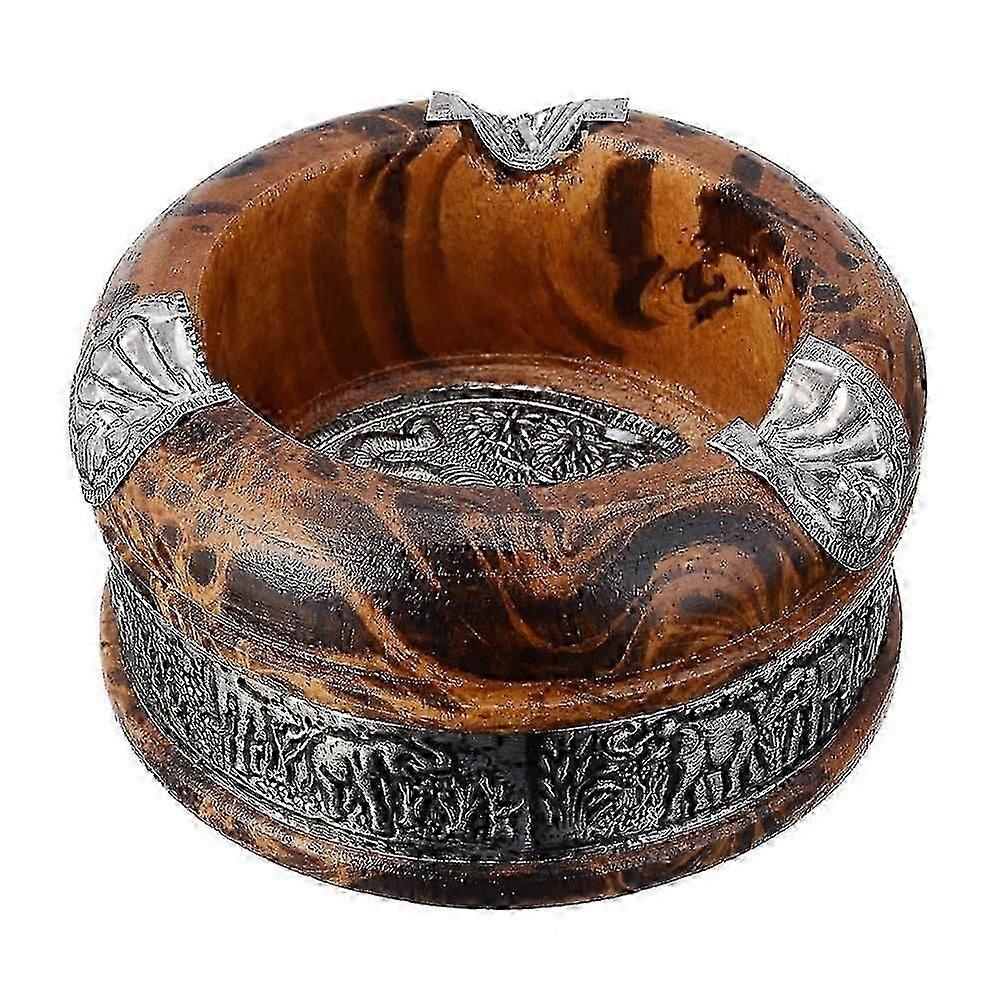 Cinzeiro de madeira de 3 polegadas, bandeja de tabaco, suporte de charuto, cinzeiro de madeira.