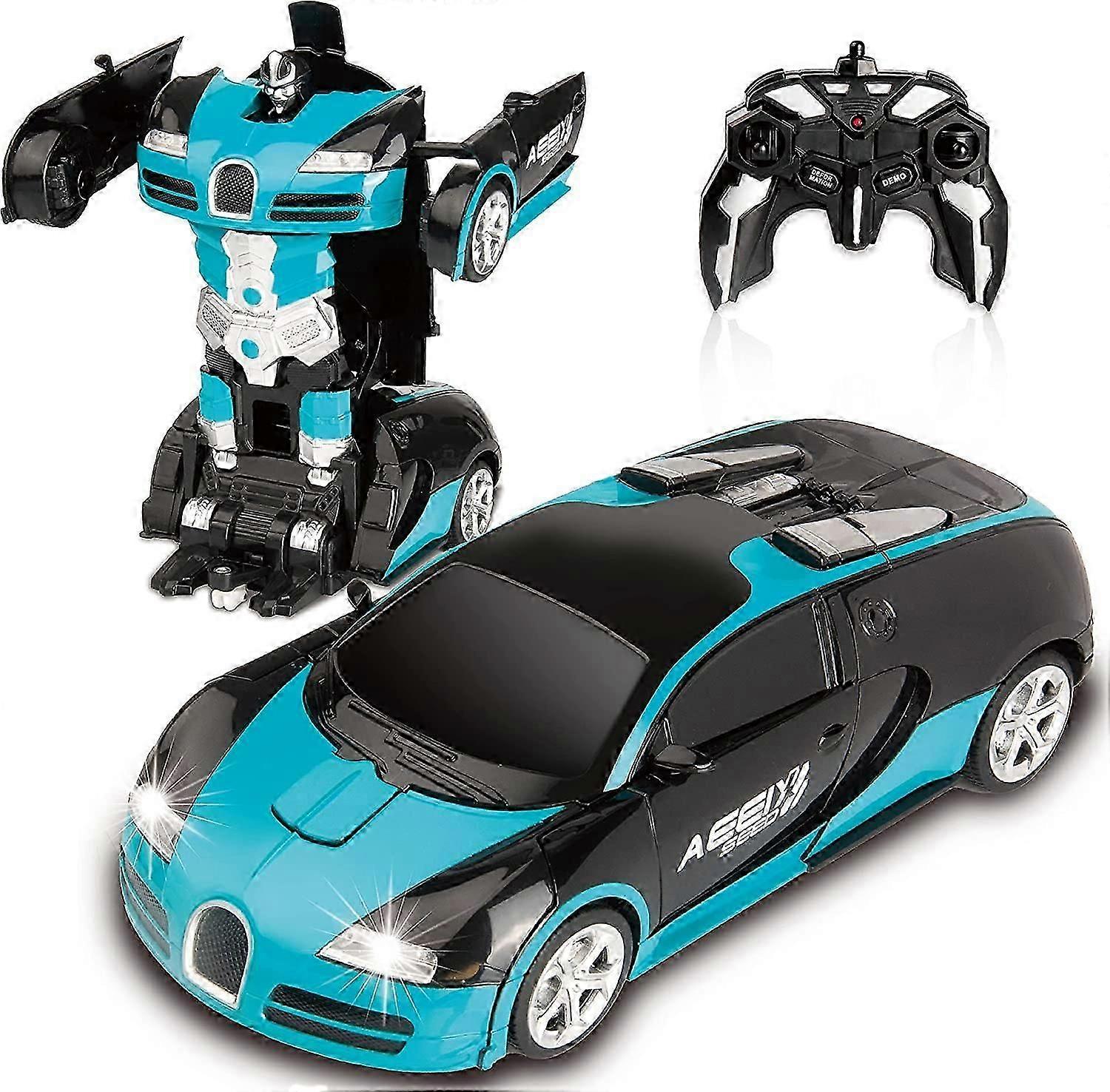 KATEA Remote Control Car,Transform Robot RC Cars for Kids,2.4Ghz 1:18 Scale Deformation Robot Toy Cars with One-Button Deformation 360Drifting,Transfo