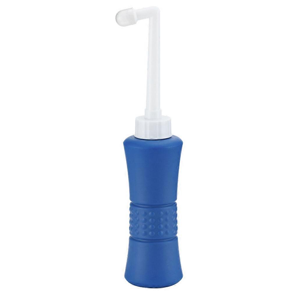 500ml Portable Handheld Personal Bidet Vulva Flusher Privates Douche Anus Cleaner Long Pointed Nozzle Spray Washing Tool blue