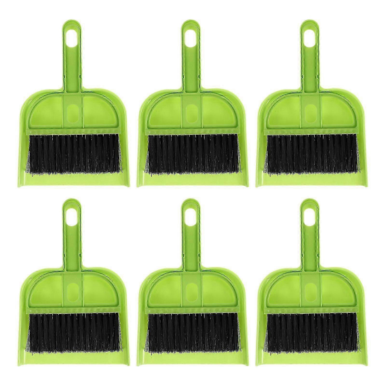 6 Sets Mini Broom and Dustpan Sets Desktop Sweeping Tools for Home Office