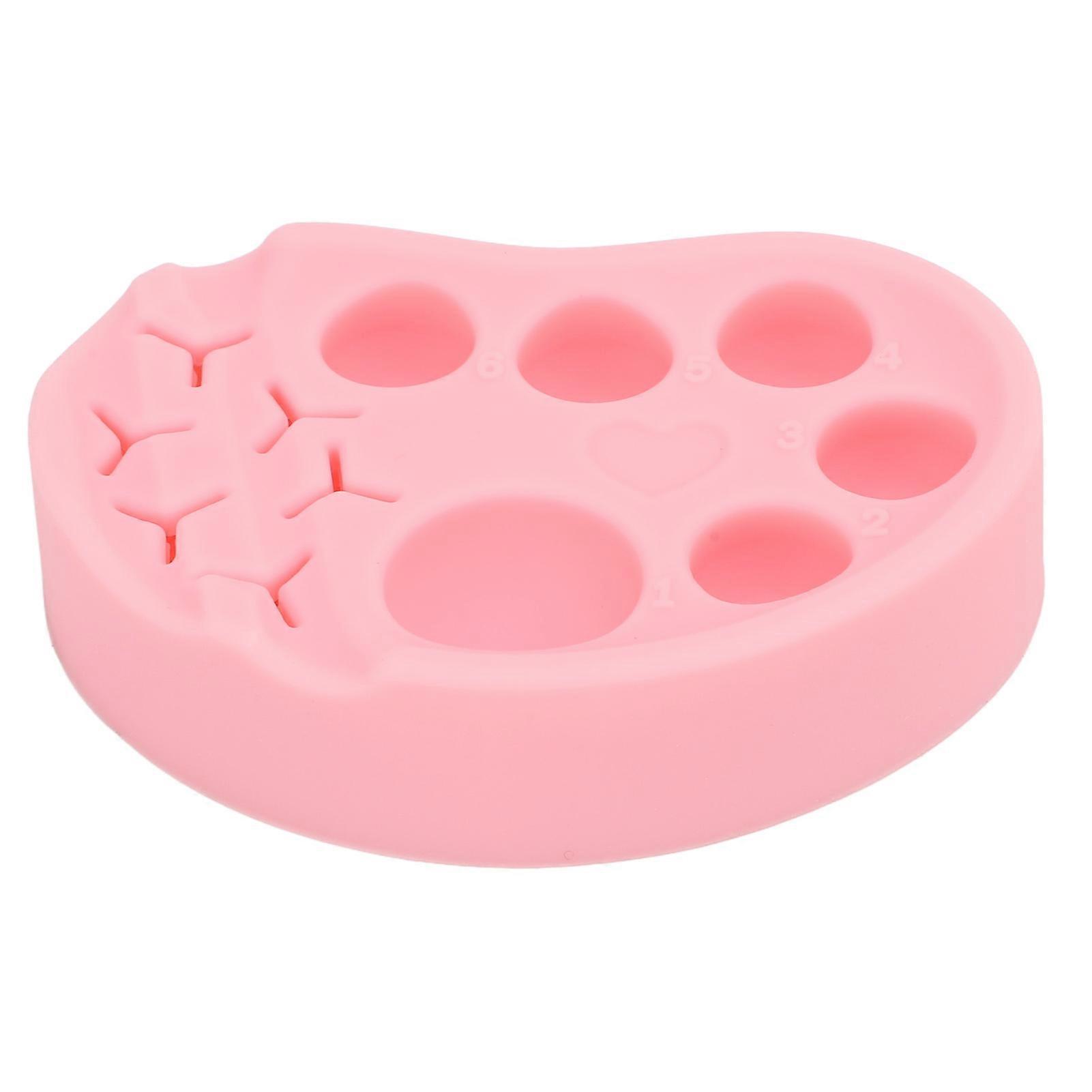 Lash Lift Brow Lamination Lotion Palette Perming Lotion Container Multifunction Silicone Tray for Eyelash Perm Nail Polish Microblading Pigment Pink