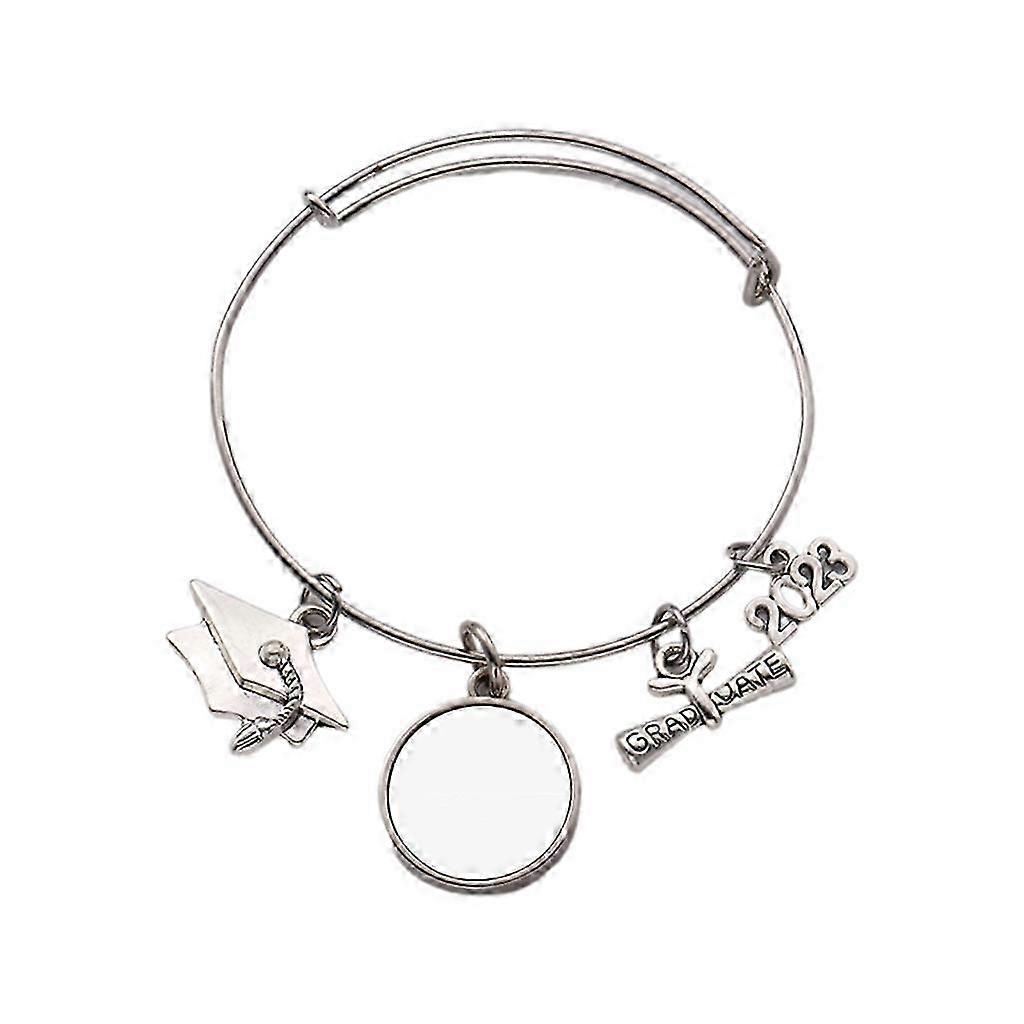 Simple 2023 Graduation Bracelet Blank Cuff Bangle Sublimation Blanks - Round