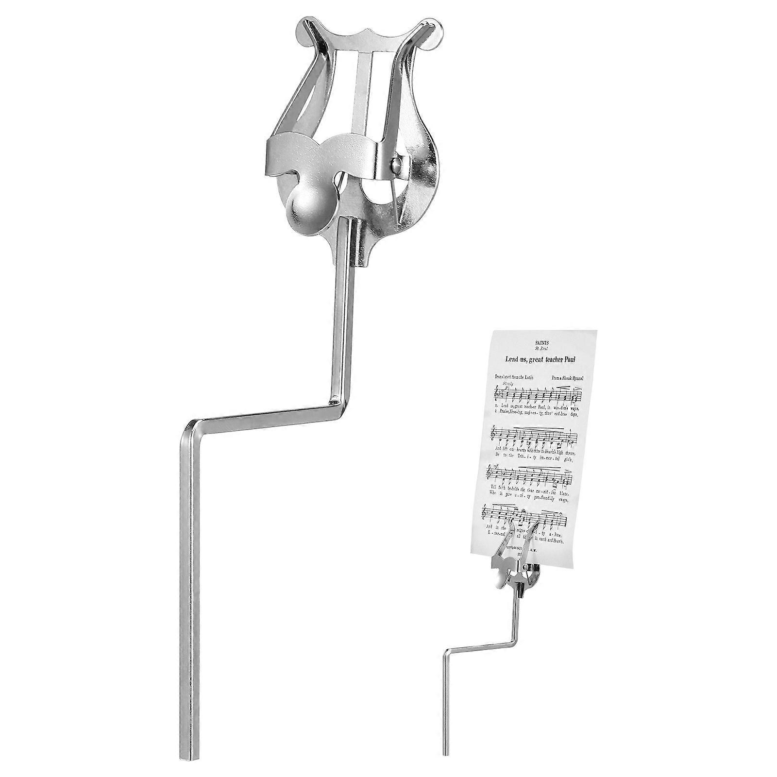 Practical Saxophone Music Stand with High Durability and Stability for Storage Silver Iron