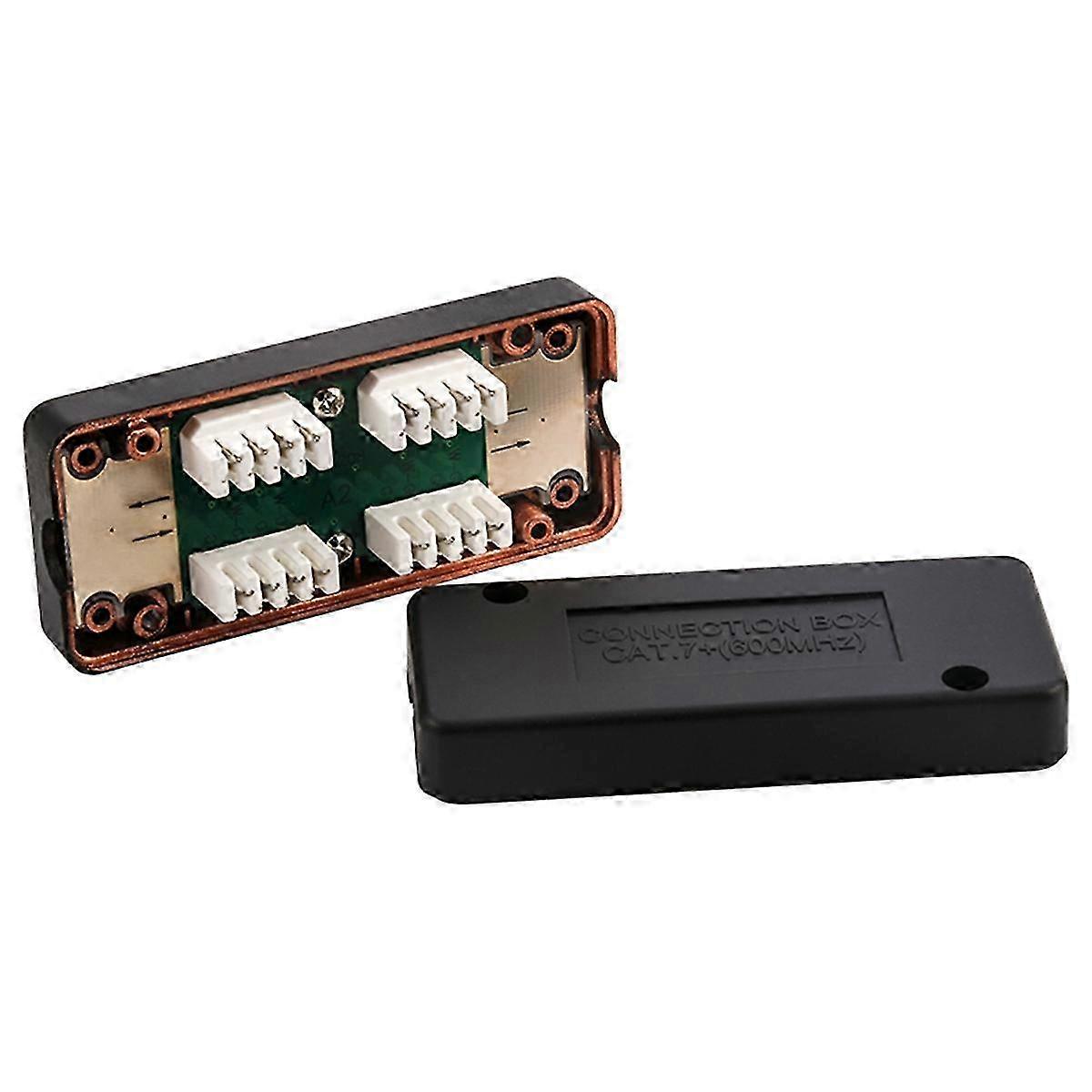 CAT7 RJ45 Junction Box Network Adapter 600MHz Ethernet LAN Cable