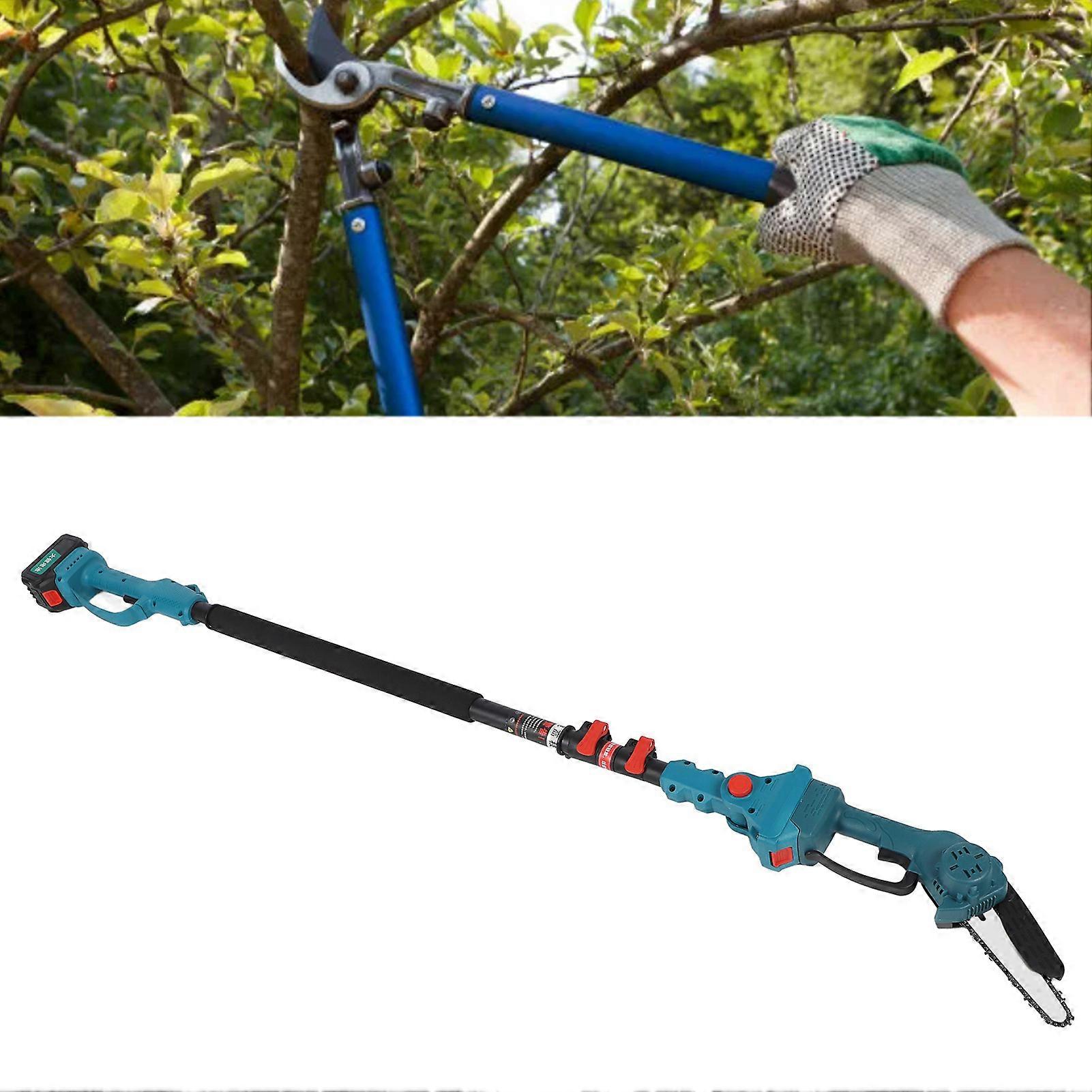 Cordless Electric Pruner Kit Handheld Rechargeable Digital Display Pruning Shears Chainsaw Extension Pole 110‑