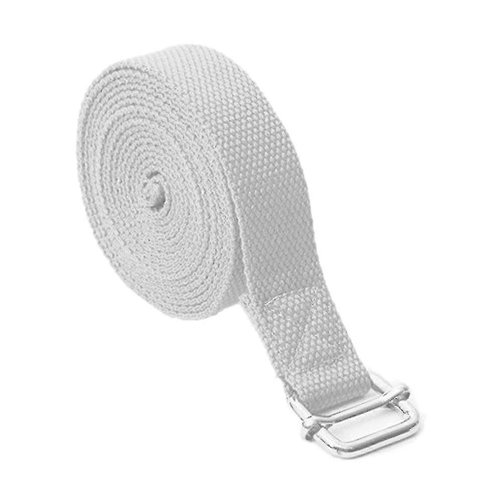 Yoga Strap - Non-Slip Nylon Stretching Loop for Flexibility & Strength Training - 1.83m White