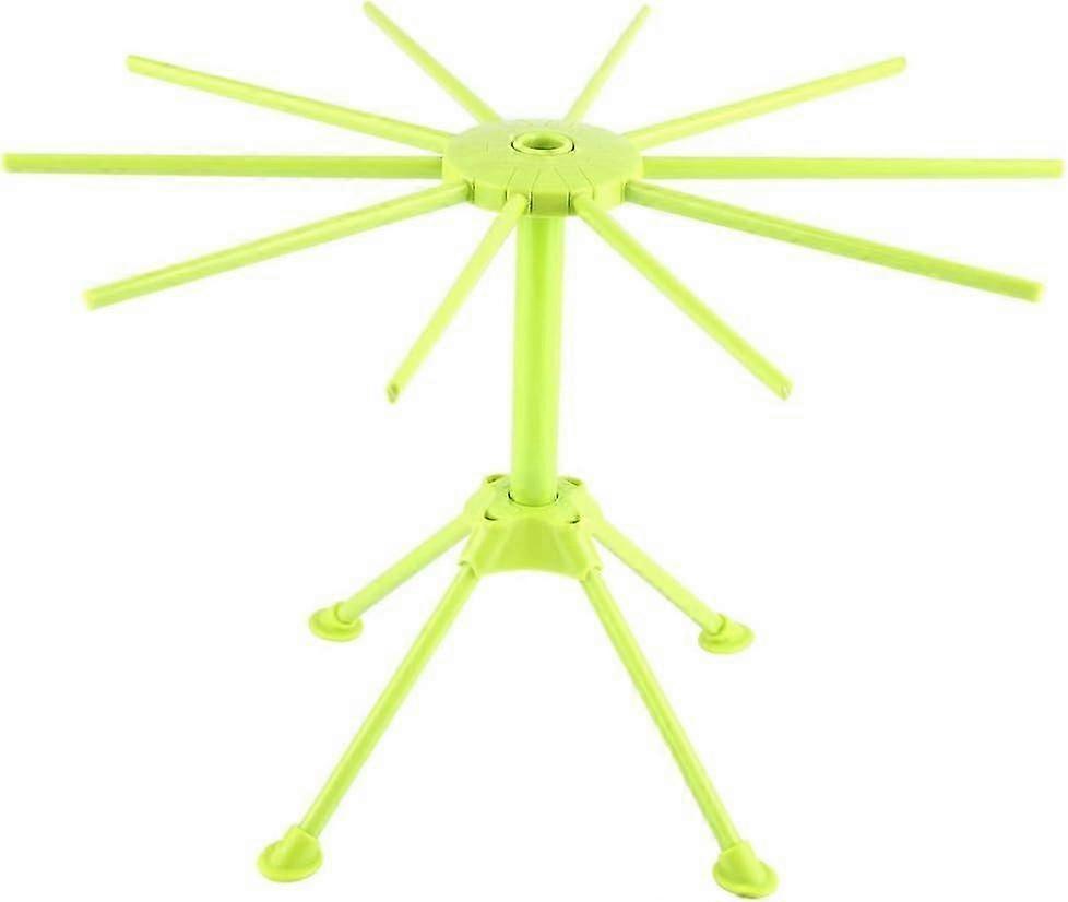Collapsible Pasta Drying Rack - Foldable Spaghetti Stand, Green Kitchen Tool
