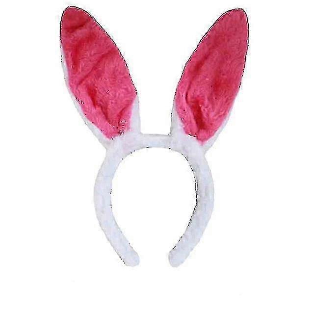 Soft Plush White Rabbit Ears Headband