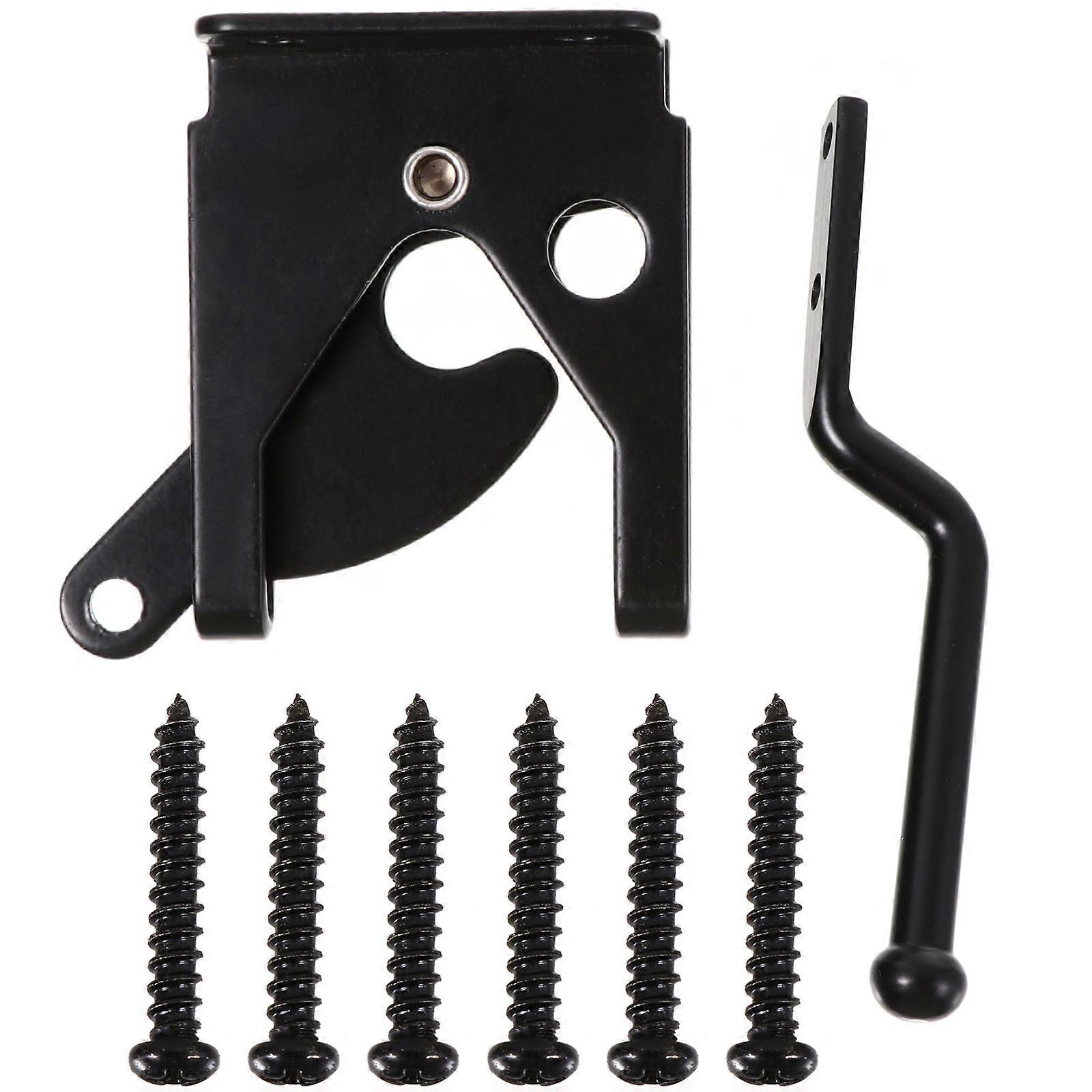 Gravity Lever Wood Fence Gate Lock with Iron Bolt Latch – Durable Hinge for Outdoor Swing Gates – Universal Replacement Gate Latch