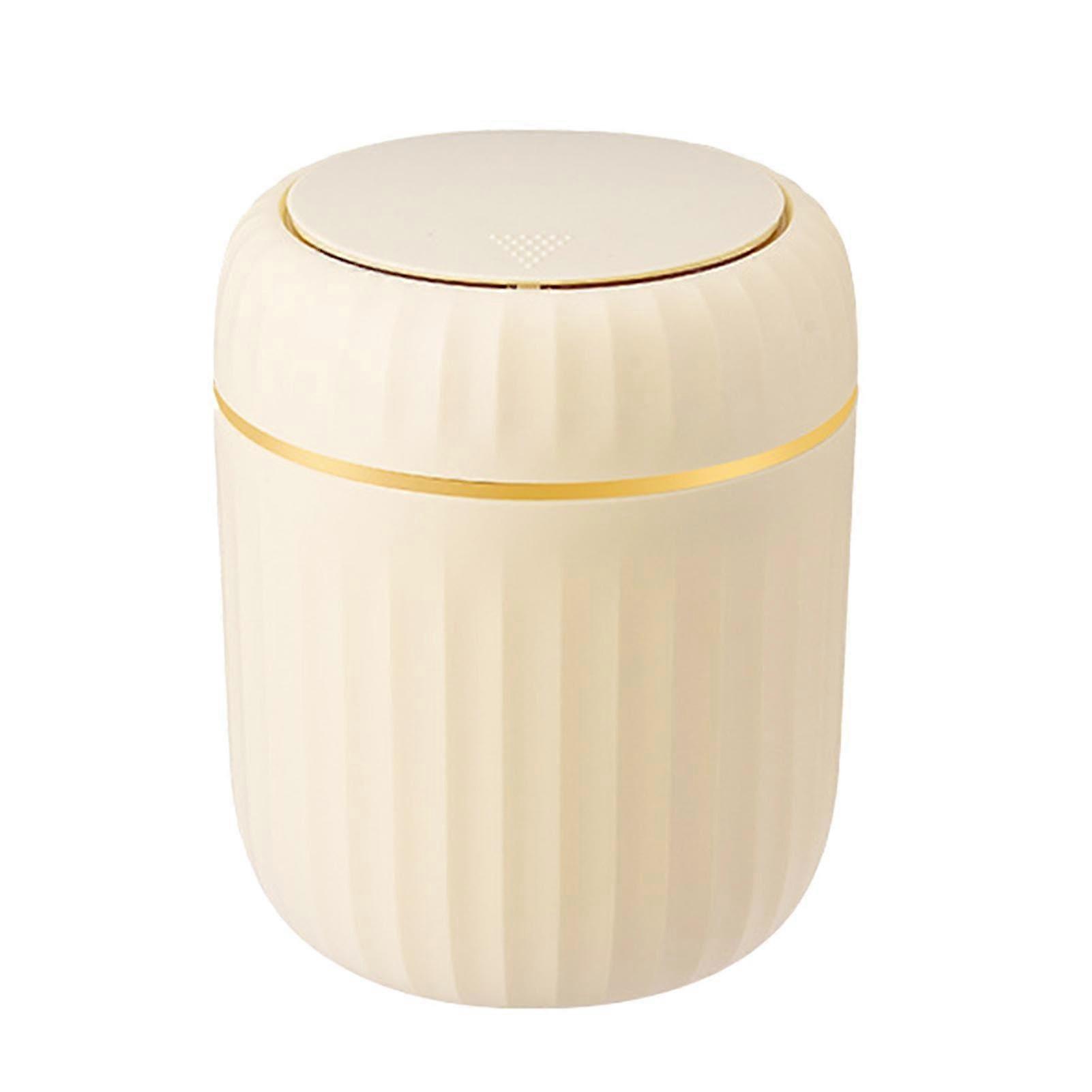 Light Luxury Tabletop Trash Can, Yellow