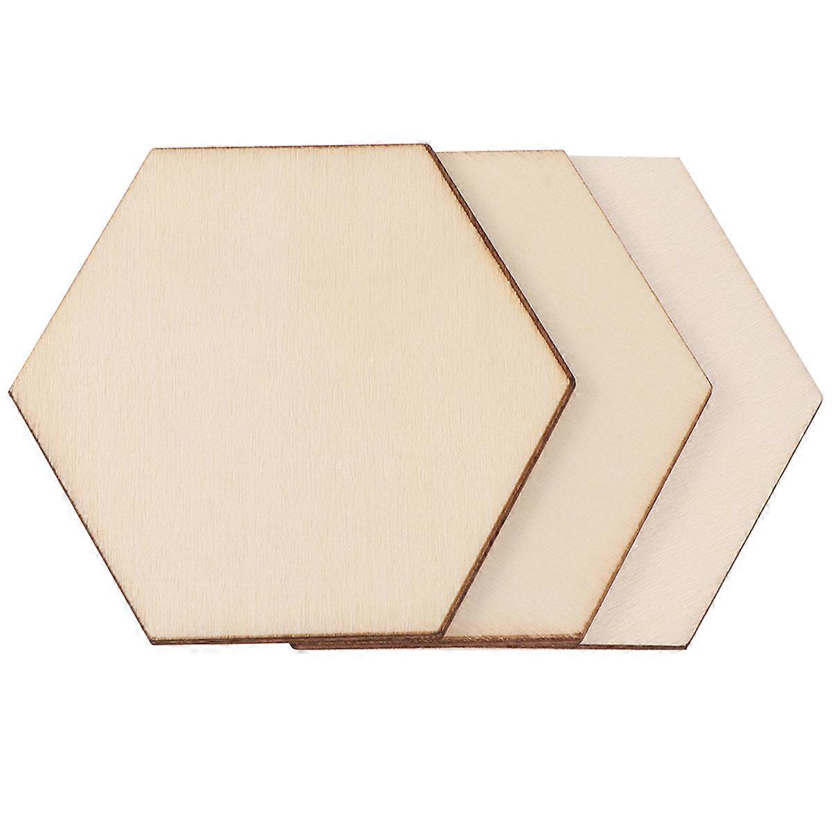 Durable Wooden Hexagons, Versatile Decorative Pieces for Event Labeling
