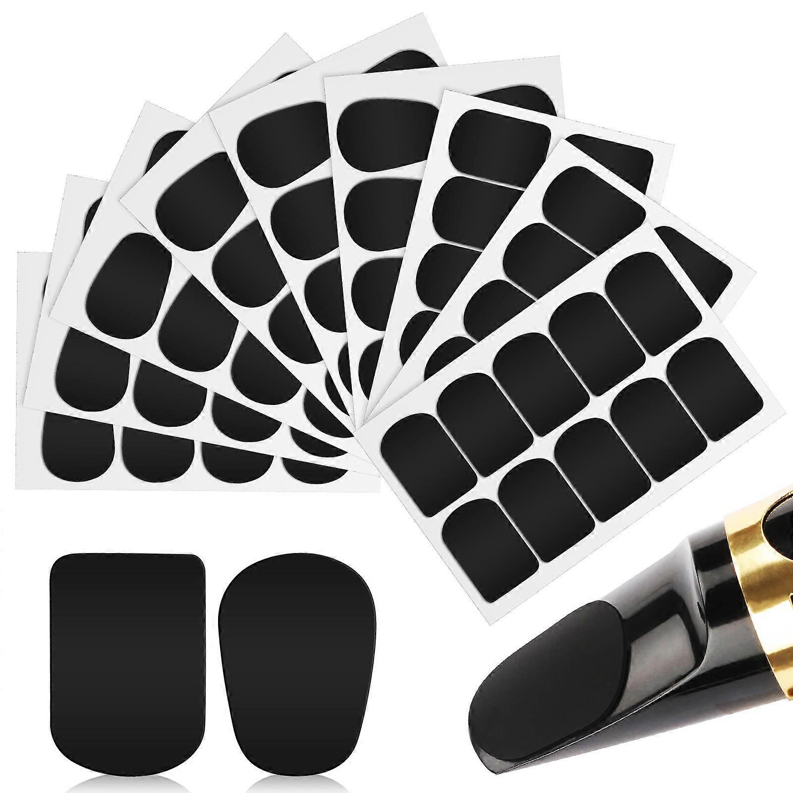 Saxophone & Clarinet Pads   94pcs Strong Adhesive Mouthpiece Cushions, Square & Oval Shapes, Noise Reducing for Alto & Tenor Sax, Performance Use