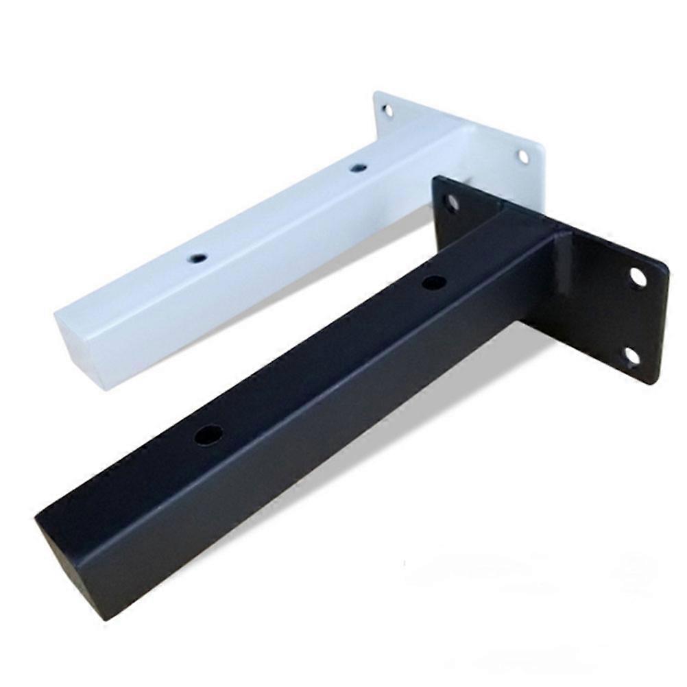 Brackets Wall Mounted Wall Rack Iron Art Triangular Bracket Bookshelf Support 20X6CM Black 2Set