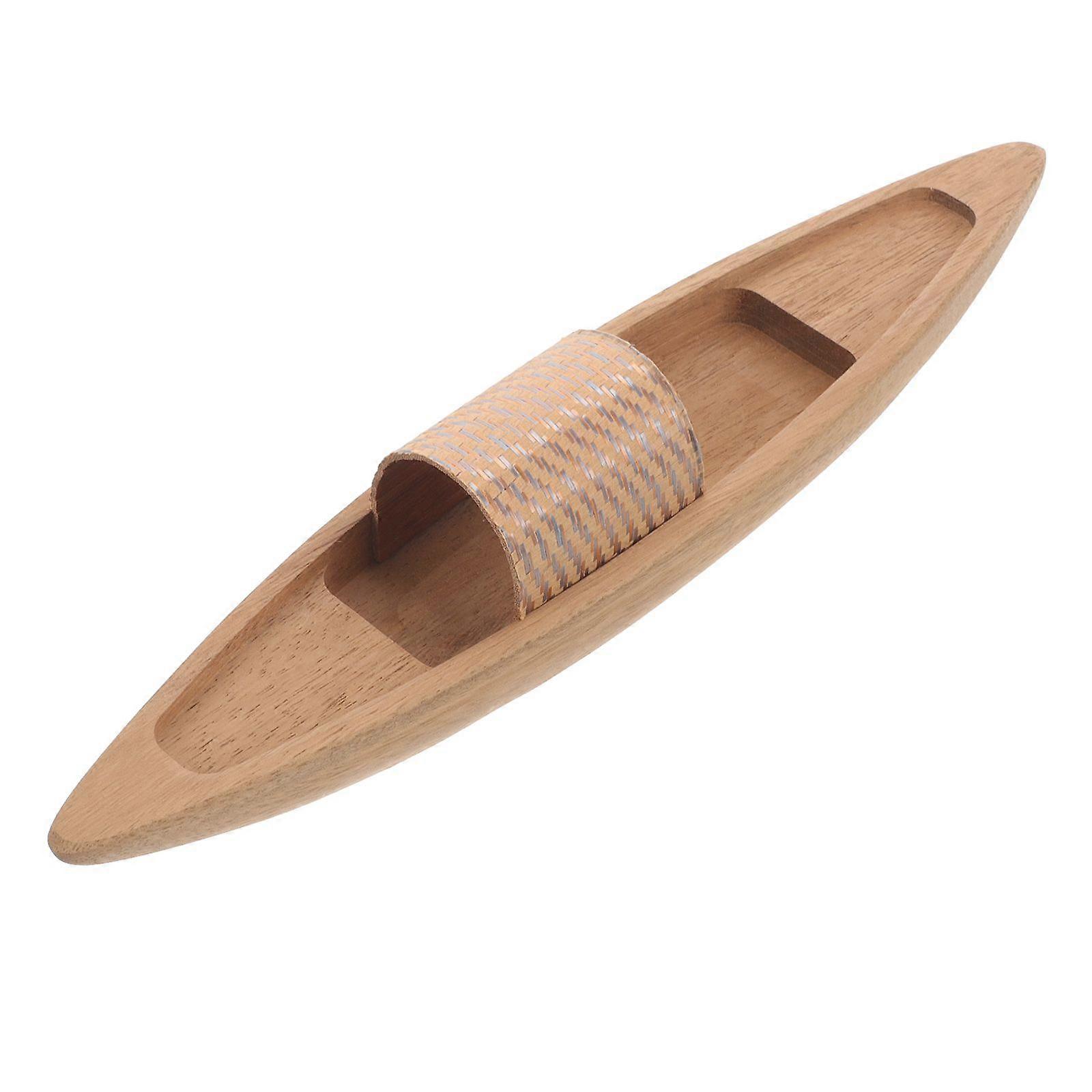 Drewniana dekoracja łodzi Model łodzi Naturalny drewniany model łodzi Craft Small Boat Model