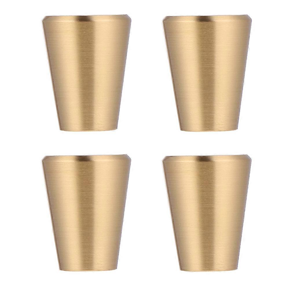Furniture Handle Single Hole Round Handle Modern Simple Design Golden Copper Material 2X1.7X1CM Decorative 4Pcs