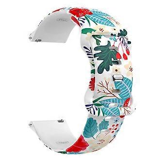 Para Samsung Galaxy Watch Active Printing Butterfly Buckle Correa de reloj de silicona