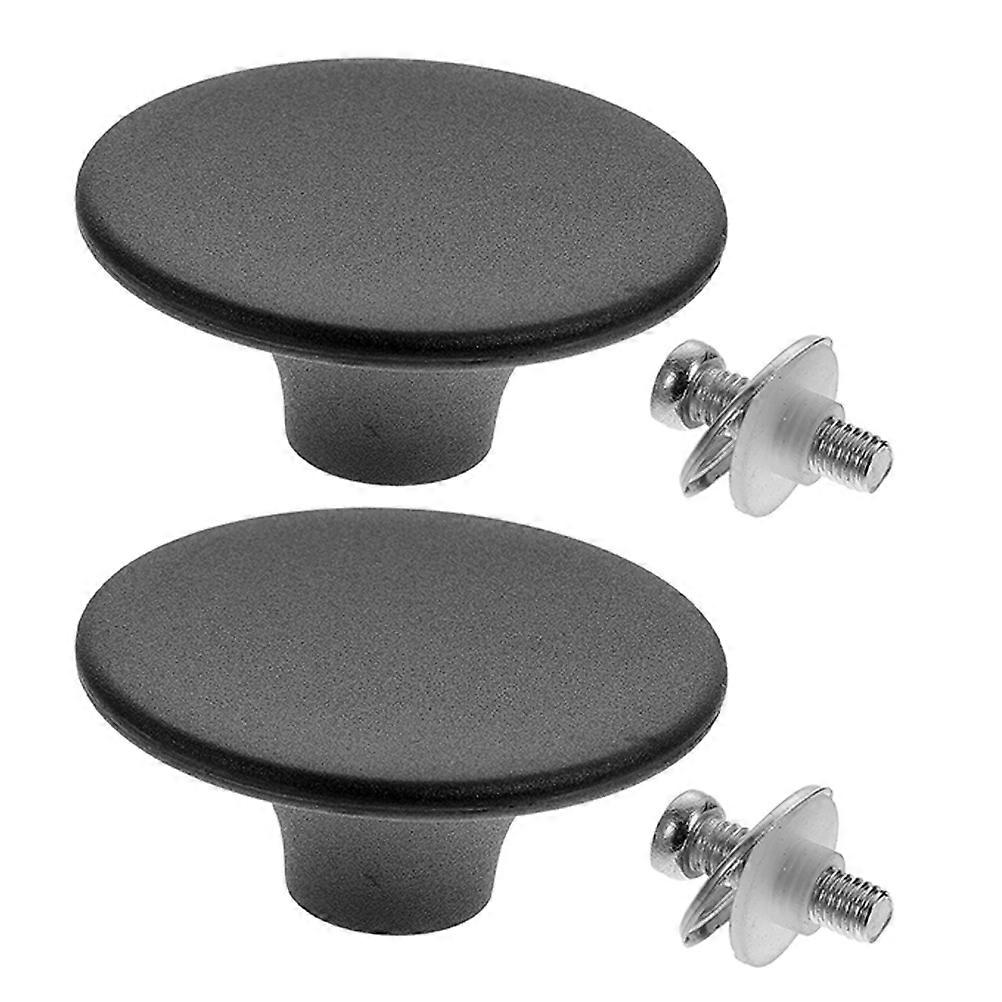 Pot Lid Knobs Handle Knob Cooking Kitchen Tool Round Modern Black Heat Resistant 2Set