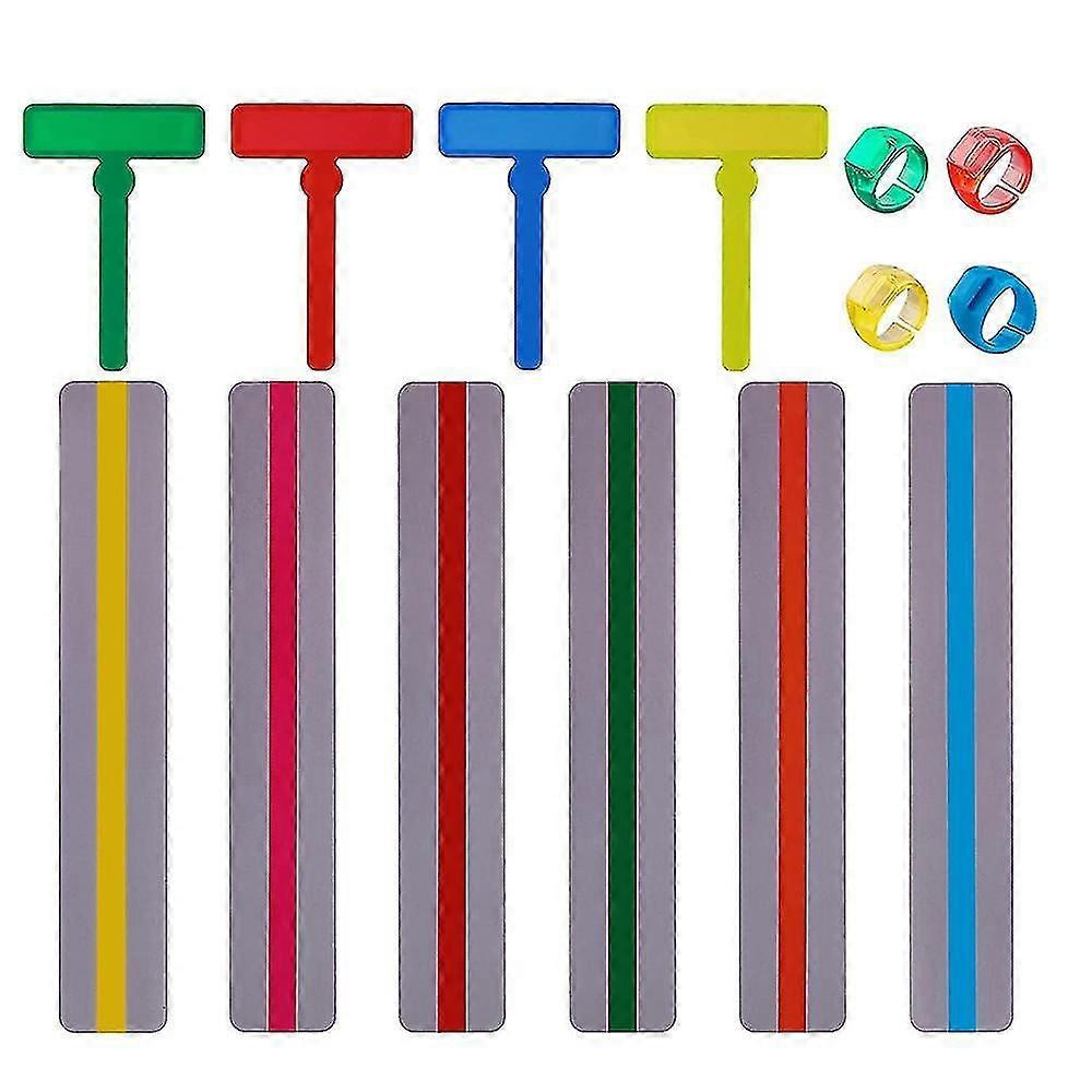 14pcs Guided Reading Strips Tools Set Finger Trackers Highlight Reading Strips Rulers For Dyslexic