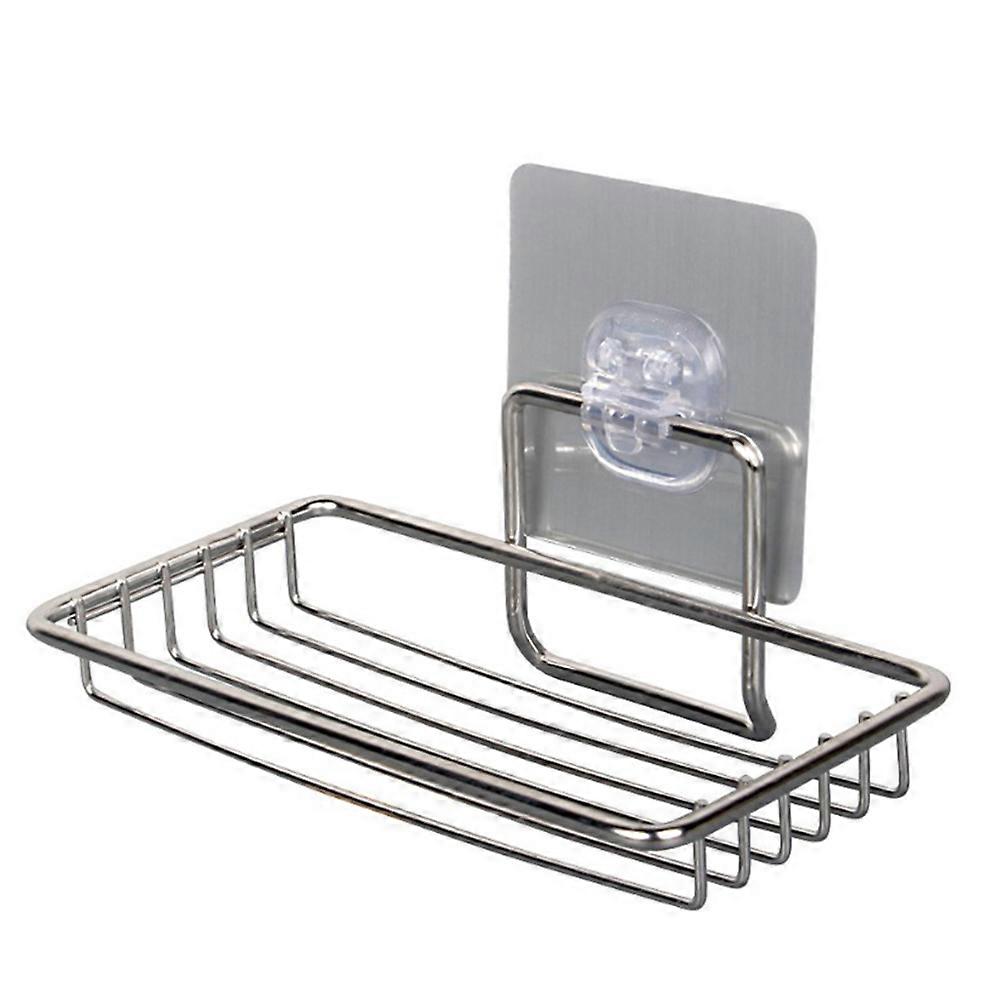 Drainage Soap Holder Stainless Steel Bath Accessory Rectangular Shape Simple Design 1Pack