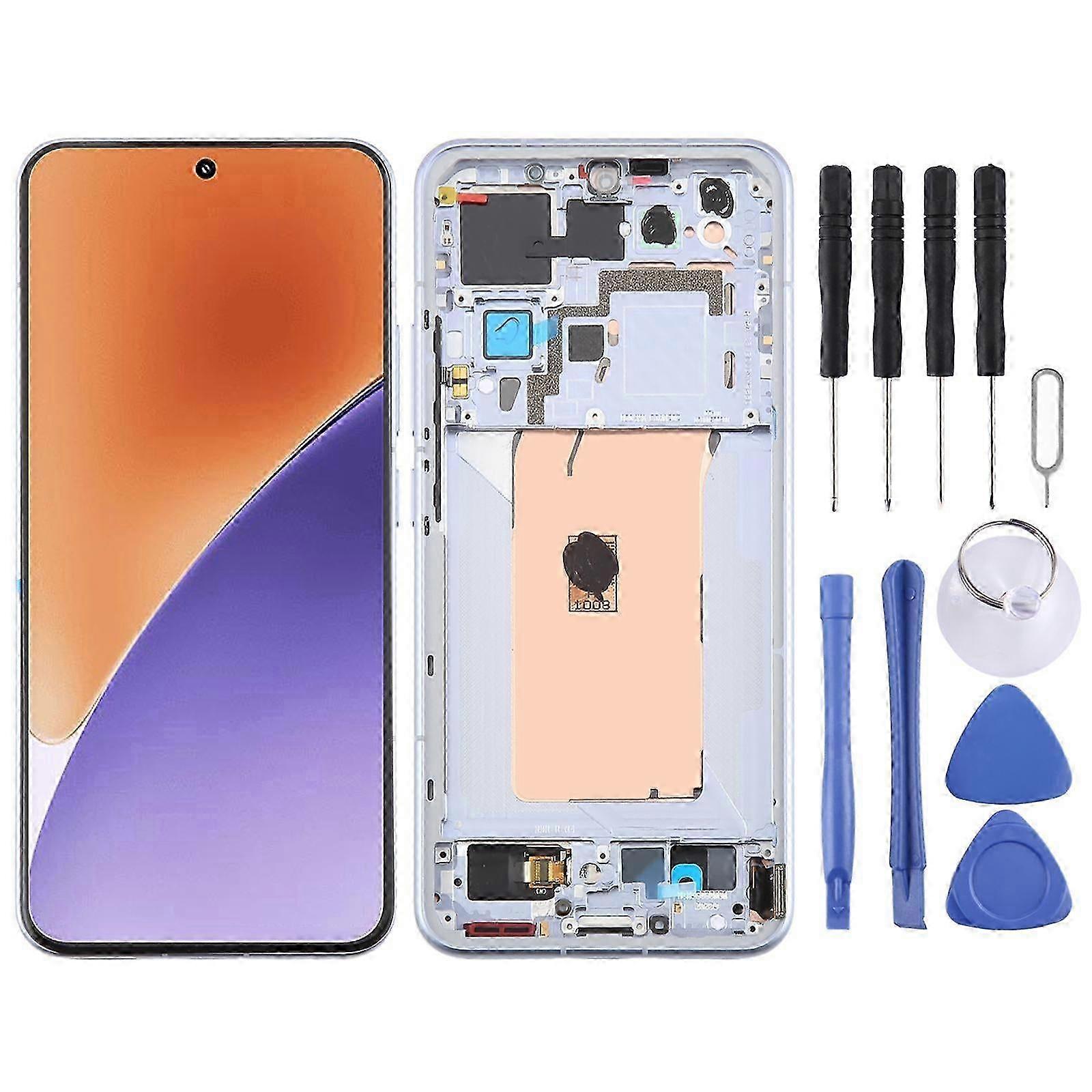 (Frosted Blue) For Xiaomi 15 Amoled Compatible Lcd Screen Digitizer Full Assembly With Frame