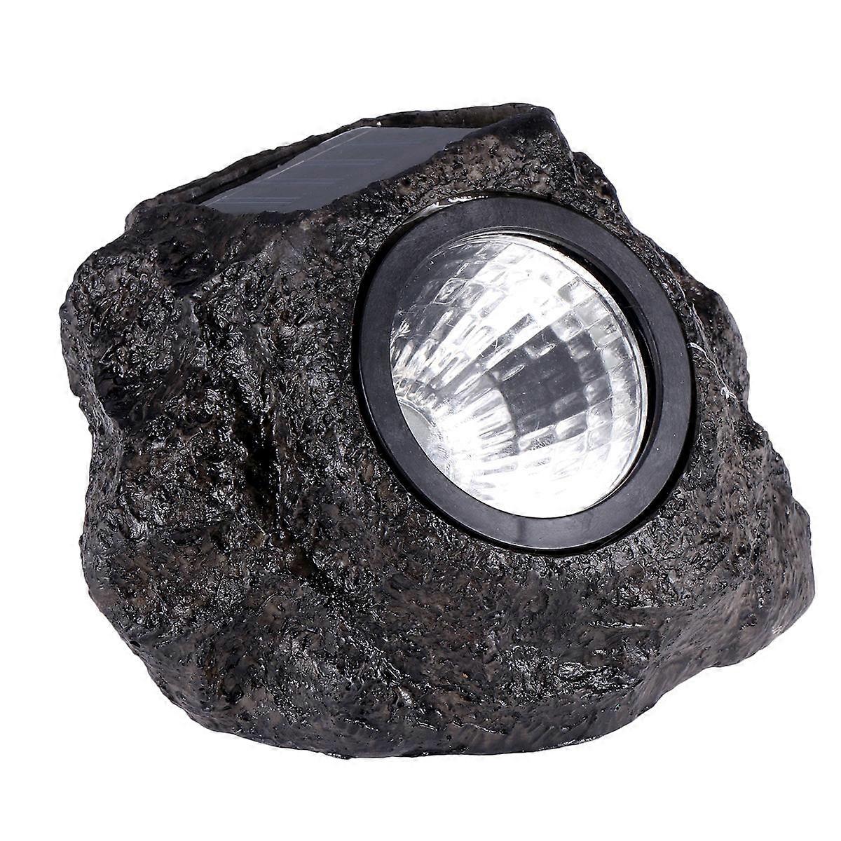 Landscape Path Lights Solar Powered 3LEDs Imitation Stone Lamp for Garden Outdoor Patio Yard 1Pack