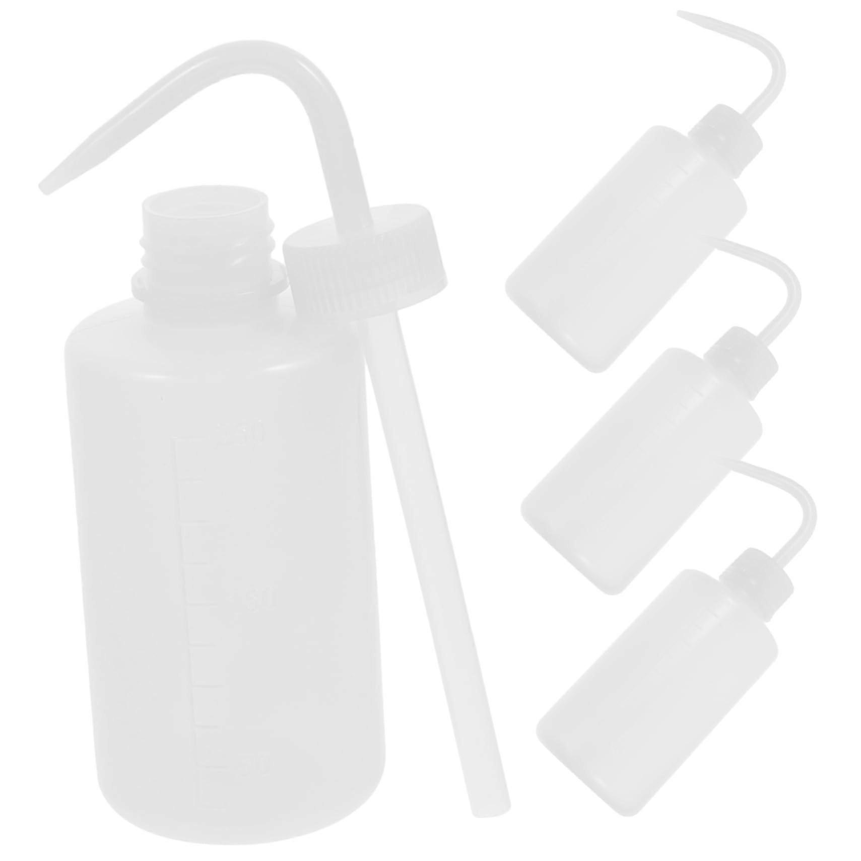 4 pieces squeeze bottle with bent spout for bottle cleaning watering tests compact durable