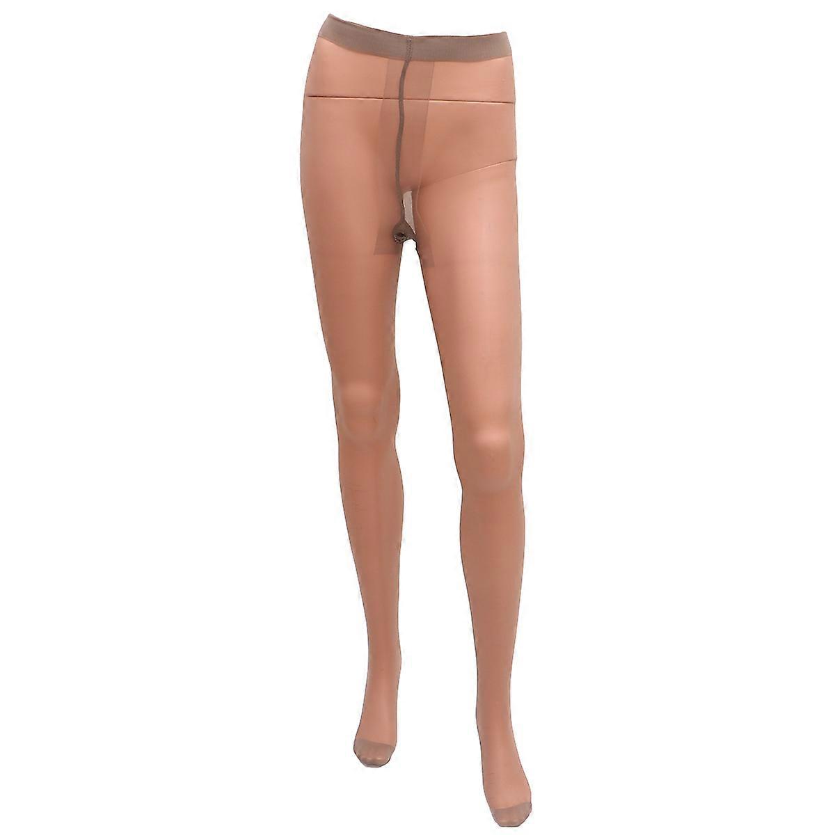Stay Up Stockings T Shaped Crotch Thin Panty-Hose for Women Daily Wear Grey 3Pairs