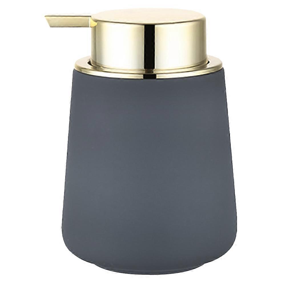 Dispensing Bottle Ceramic Lotion Dispenser for Bathroom Grey Square Refillable 1Pcs