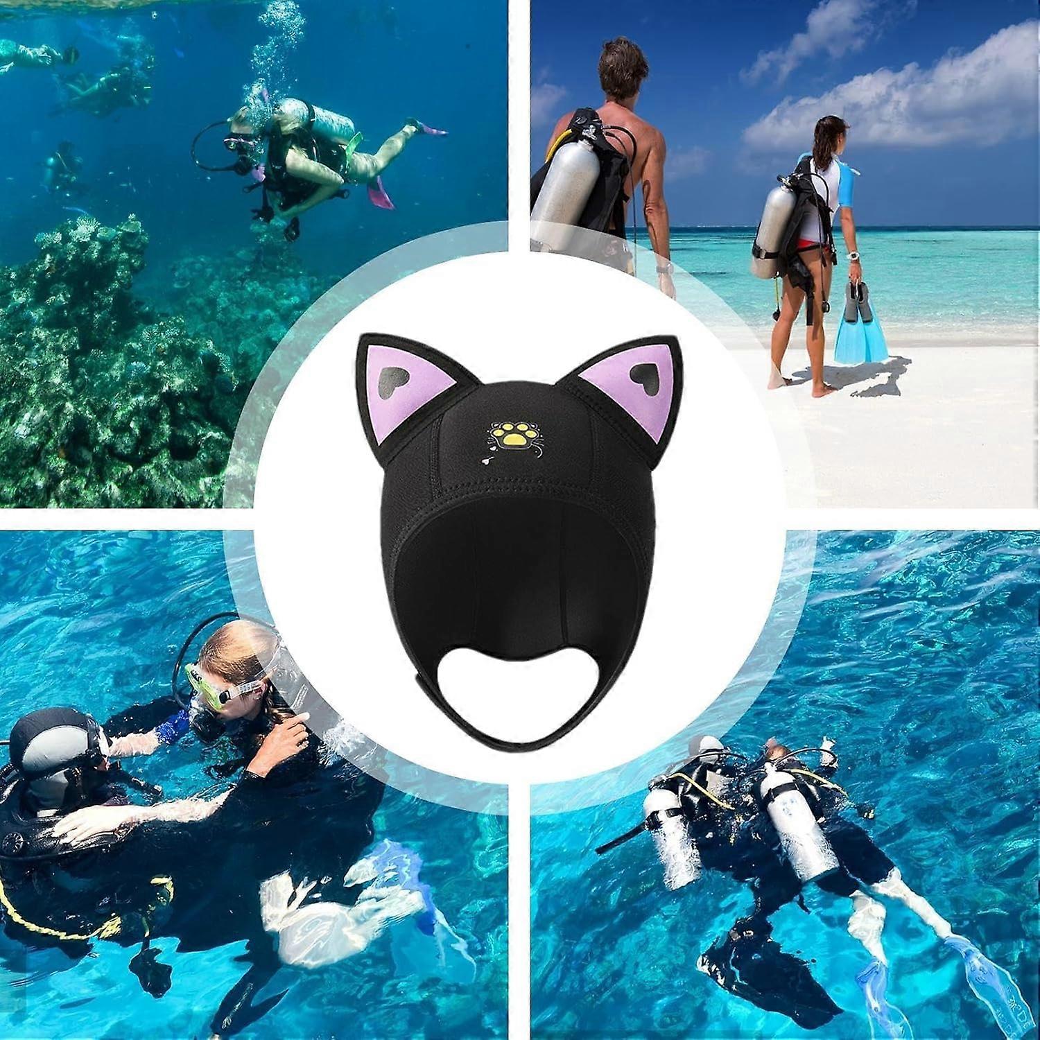 Scuba Hood 3mm Cat Ears Diving Wetsuit Hood For Underwater Thermal Protection