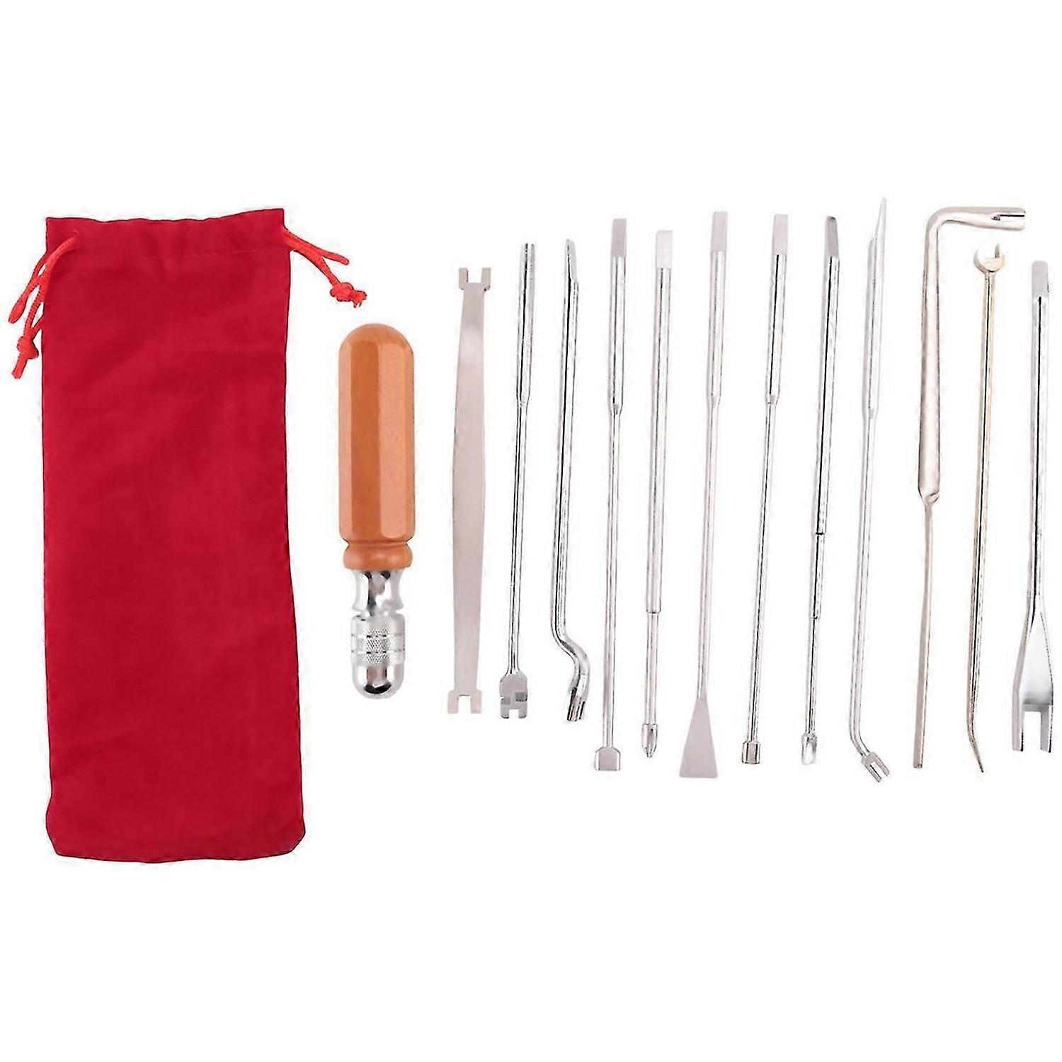 13Pcs Piano Tuning Tool Piano Tuning Maintenance Tool Piano Tuning Tool Kit with Tuning Wrench