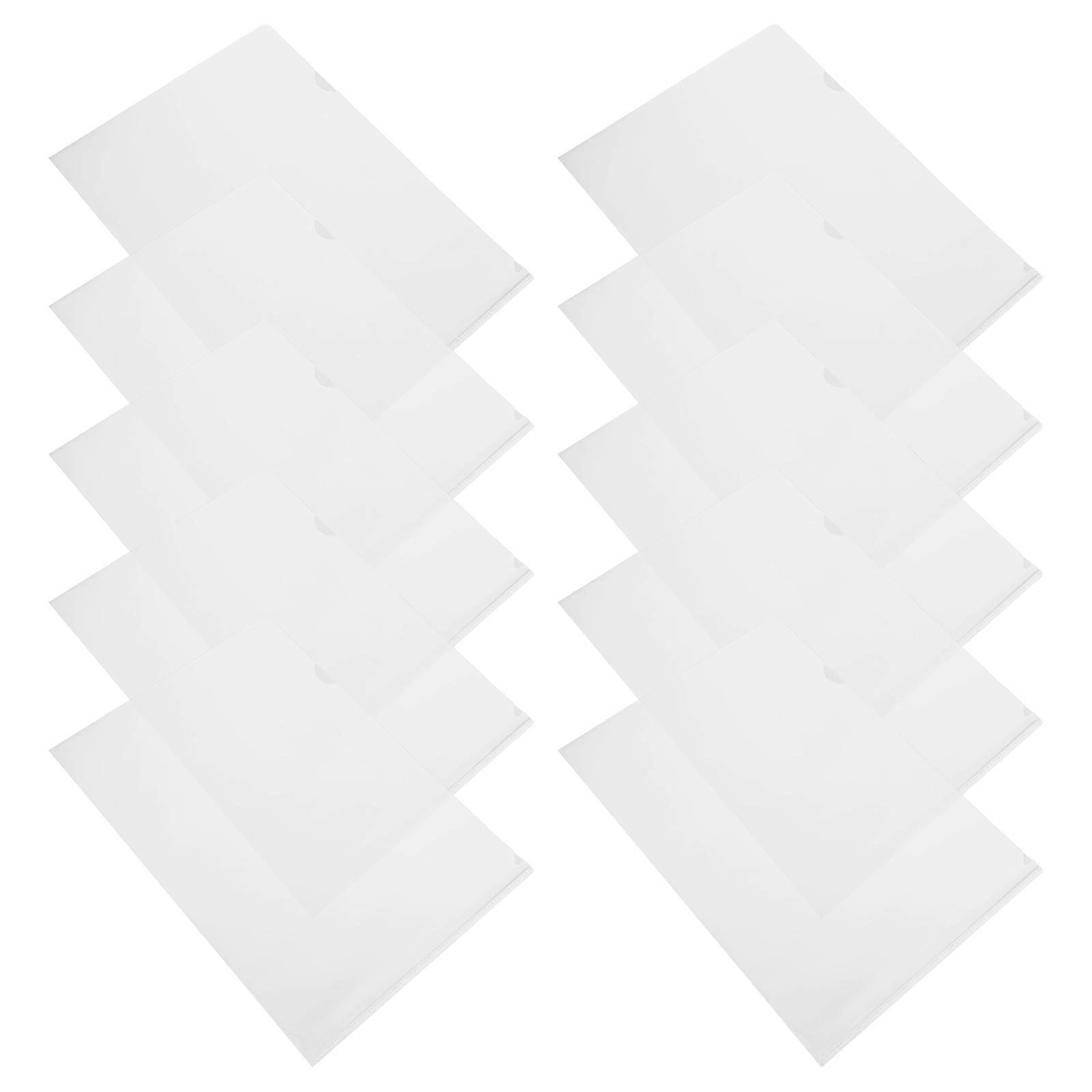 20pcs Clear Paper Sleeves Transparent Sheet Protectors for Binders Document Holder Study Accessory for Organizing Files and Papers