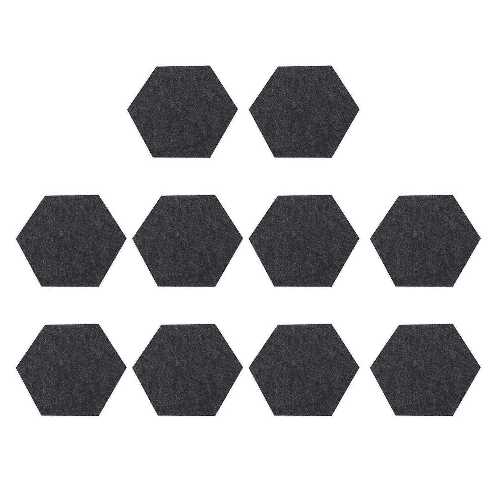 Pack of 10 Hexagonal Felt Coasters for Mugs, Coasters, Beer, Coffee