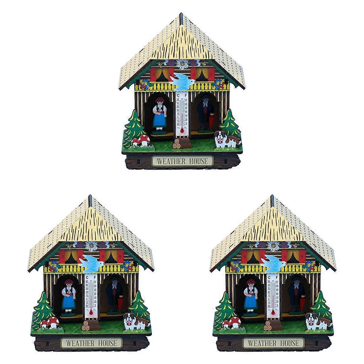 Θερμόμετρο Sunny Rainy Box με ακρίβεια για το σπίτι, βαρόμετρο, υγρόμετρο σπιτιού