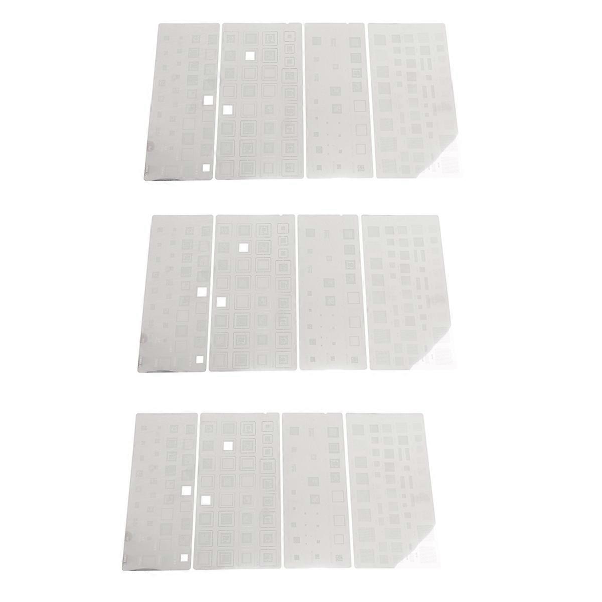 12PCS Universal BGA Stencil for MTK CPU RAM PM Power IC Reball Pin Direct Heat Template