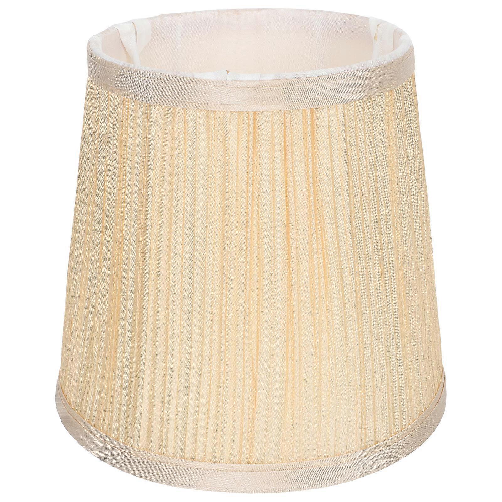 Cloth Lampshade Pleated Style 16X15CM Golden Color For Table Lamp Interior Design 1Pcs