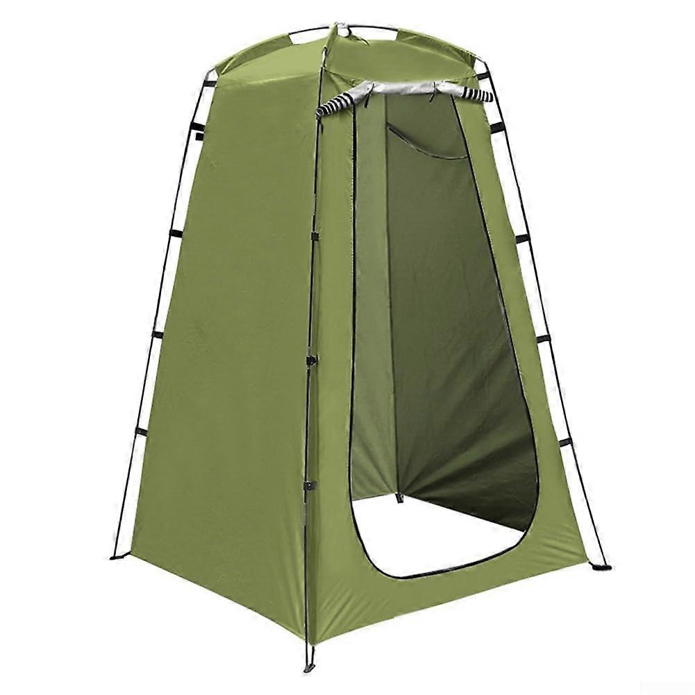 Portable Camping Shower Tent Easy Assembly Privacy Shelter Green Color Lightweight Pop Up Design